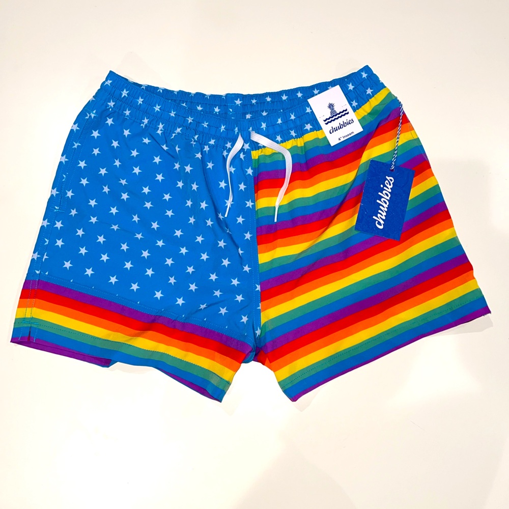 Chubbies Rainbow Stripes Swim Trunks